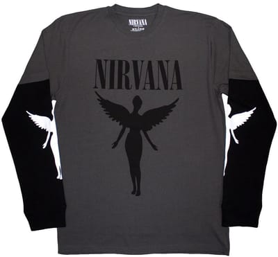 Nirvana - In Utero Mono Longsleeve shirt - L - Grijs/Zwart