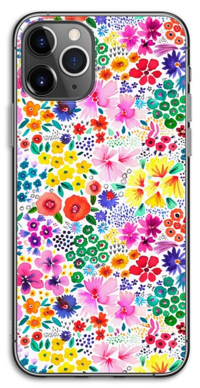 Case Company® - Hoesje geschikt voor iPhone 11 Pro hoesje - Little Flowers - Soft Cover Telefoonhoesje - Bescherming aan alle Kanten en Schermrand