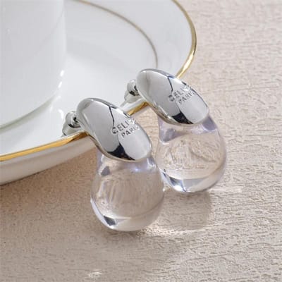 Nouvelles Boucles d'Oreilles Cœur Irrégulier de Luxe Bijoux Délicats Tendance Tempérament Vintage Résine Rouge Goutte Boucles d'Oreilles Pour Fille Dame Cadeaux gray