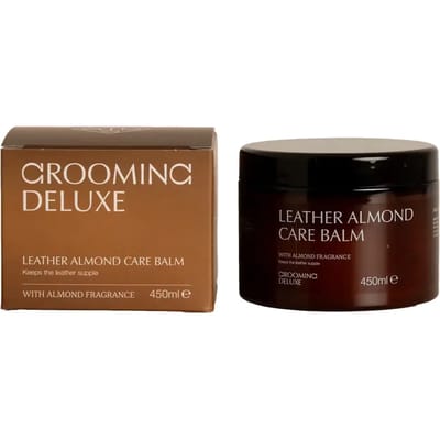 Amandel leerbalsem voor paardrijden Grooming Deluxe