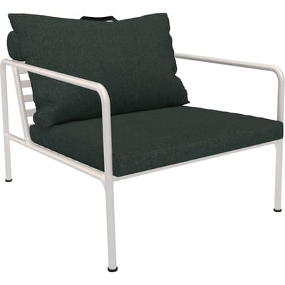 HOUE AVON Loungestoel Muted White - Sunbrella Heritage alpine green