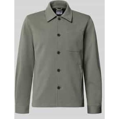 Slim fit overshirt met viscosemix