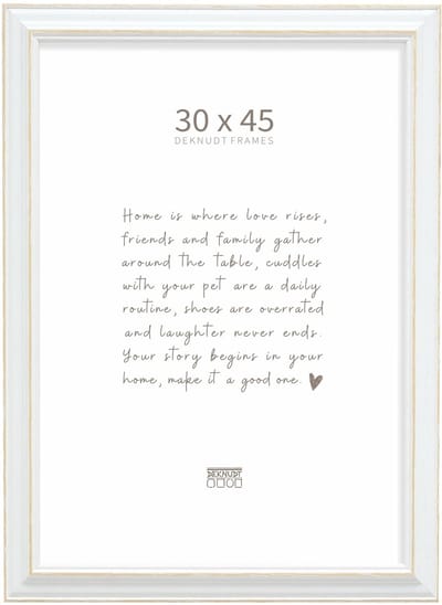Deknudt Frames fotolijst S221H1 - wit met naturel accent - 30x45 cm