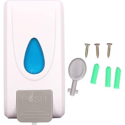 Handmatige Zeepdispenser Vloeibare Zeepdoos 1000ml Handdesinfectiefles Drukzeepdoos voor Ziekenhuis blue