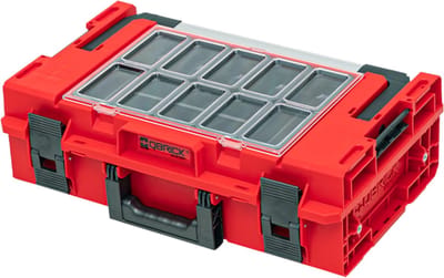 Qbrick System ONE 200 2.0 Expert RED ULTRA HD Custom gereedschapskist modulaire organizer 585 x 385 x 190 mm 15,4 l stapelbaar IP66