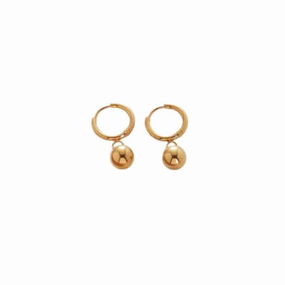 WeLoveSilver - chirurgisch stalen oorringen - goudkleurig - bolhanger - 22 mm