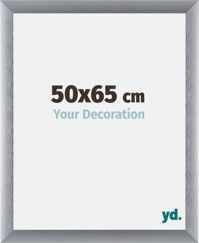 Your Decoration - Fotolijst 50x65 cm - Aluminium - Zilver Geborsteld - Tucson