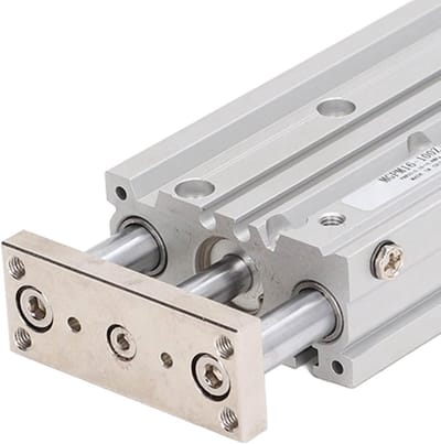 Luchtcilinder met aluminium cilinder en gevoerde stang - Pneumatische cilinder voor diverse toepassingen - Duurzame dubbelwerkende cilinder met 3 stelen