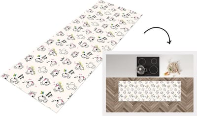 Keukenloper - Loper keuken - Koala - Dieren - Quote - Patroon - 150x50 cm - Keukenloper vinyl