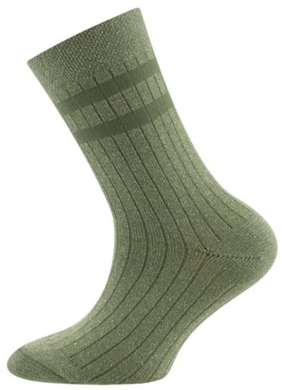 Kinder en damessokken van katoen met rib en glitter – Green – 23-26