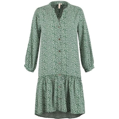 Shiwi Ladies Tuvalu Drop Waist Dress Hunter Green Maat: XS | Blousejurken Outlet | Unisex | Groen