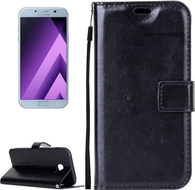 LuxeBass Hoesje geschikt voor Samsung Galaxy A3 (2017) Hoesje - Bookcase Zwart gsm hoesje - telefoonhoes - telefoonhoesjes
