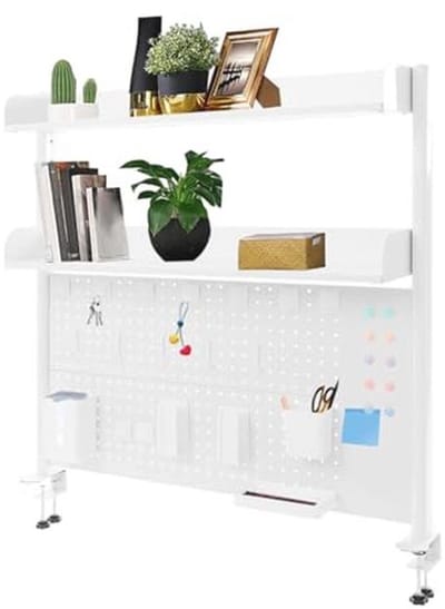 Modulair Bureau Insteekbord Rek voor Kantoor en Thuis - 3 Niveaus Organizer in Wit (100 x 95 cm)