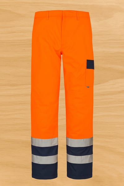 Portwest Hi-Vis Werkbroek S686 – XXL – Oranje/Navy – Reflecterend – Waterafstotend – Duurzame Veiligheidsbroek voor Werkomgevingen met Slecht Zicht