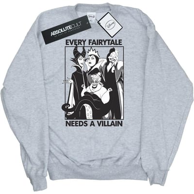 Disney Meisjes Schurken Katoenen Sweatshirt (Sportgrijs)