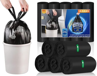 Vuilniszakken - Afvalzakken - Afval Opruimen - Met Handvat - 15 Liter 160 Stuks - Zwart
