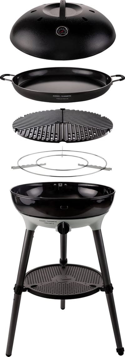 CADAC Dometic - Carri Chef 50 BBQ / Paella Pan - Portable Gasbarbecue - Ook als tafelmodel te gebruiken - Ideaal voor kamperen, balkon, terras - Met draagtas