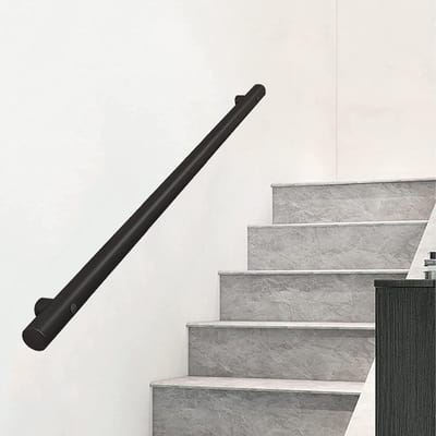 Trap Handrail - Veiligheidshandvat Baluster - Veiligheid Binnenshuis - Roestvrij Staal - 30 tot 600 cm - Zwart