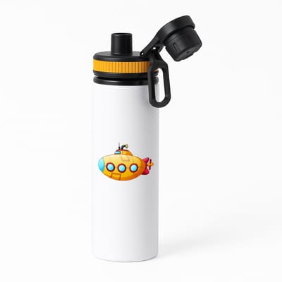 Hacebo® - Onderzeeër waterfles met draaidop oranje - Boten - schippers - Boot - varen - diepzeeboot - water fles - 850ML