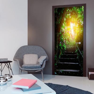 Fotobehang – Behangpapier - Fotobehang voor deuren - Photo wallpaper - Stairs in the urban jungle I 100x210 - Artgeist