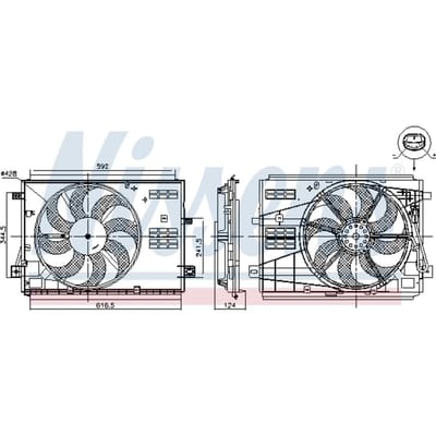 Koelventilatorwiel, motorkoeling NISSENS 85973