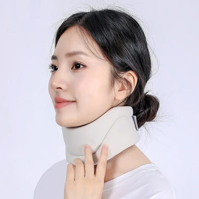Zachte Neksteun Cervicaal Corset Ademend Schuim Cervicale Kraag Voor Verlichting van Nekpijn Migraine Reizen L beige