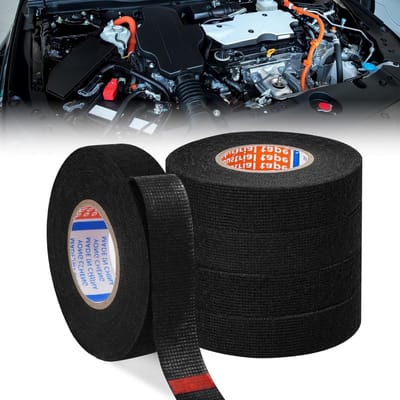 5 Rollen Ducttape voor Draadbedrading, 19mm x 15m Zelfklevende Tape voor Auto Kabels, Ideaal voor Elektrische Installaties en Kabelbescherming in Voertuigen
