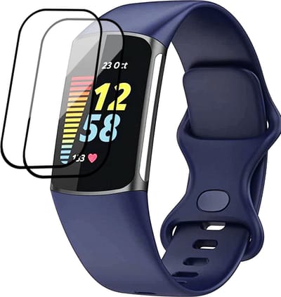 Screenprotector geschikt voor Fitbit Charge 5 - Beschermglas geschikt voor Fibit Charge 5 Screen Protector - 2 stuks