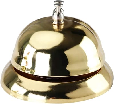 Servicebel Metaal - Baliebel Bel - Aandacht Trekken - Mechanische Bediening - 34 inch - Goud