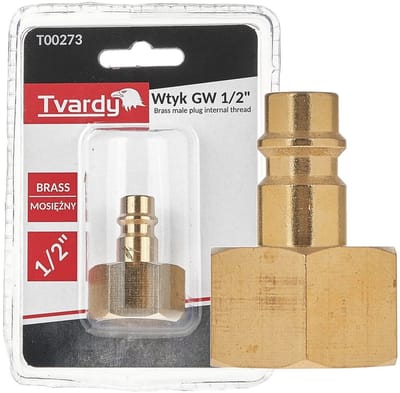 Tvardy Messing plug met interne schroefdraad - corrosiebestendig - 1/2" - duurzaam ontwerp