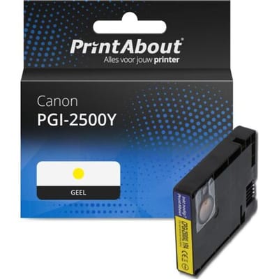 PrintAbout Inktcartridge PGI-2500Y Geel geschikt voor Canon