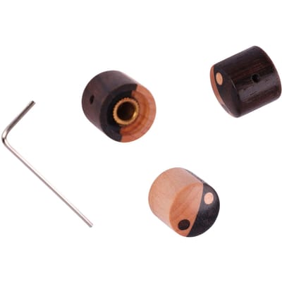 3 stuks Gitaar Bedieningsknop Past Top Hout Set Kit Instrument Accessoire voor Vervanging GD416 black