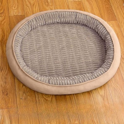 Nouveau Coussinet Amovible pour Animal de Compagnie Résistant à l'Usure Bande Antidérapante Rayé Soie Laine Bassin Litière pour Animal de Compagnie Quatre Saisons Général Litière pour Chien Lit pour Chat M (55 * 40)