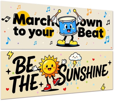 Dailygoods- Educatieve Posters Inspirerende Muurdecoratie - Personificatie Posters - School Decor - Klaslokaal Decor - 2 Stuks - Waterdicht Papier - Klasdecoratie