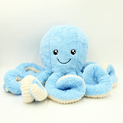 DW4Trading Pluche Knuffel Octopus - Blauw - 40 cm