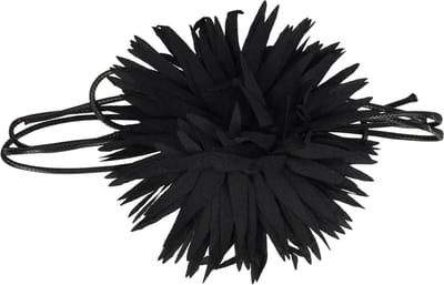 Haarsoires Haarband Bloem - Veter - Striklint - Zwart - Haaraccessoire met Bloemen - Bloemenaccessoire voor Dames & Meisjes