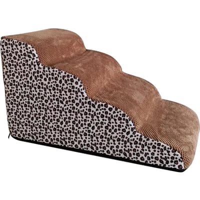 Escalier pour animaux de compagnie pour petits animaux Escaliers pour chiens amovibles et lavables Rampe pour animaux de compagnie antidérapante Escaliers Rampe pour chien pour lit Marches pour chiens de compagnie Escaliers d'entraînement à 4 niveaux Leop