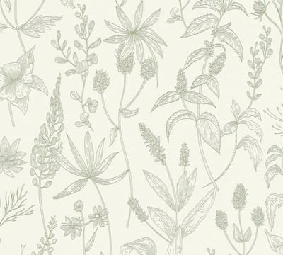BLOEMEN EN PLANTEN BEHANG | Floraal - Groen Wit - A.S. Création Casual Living