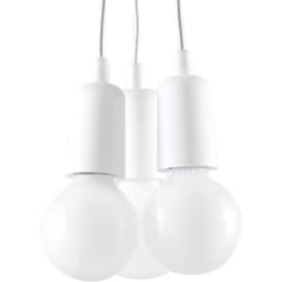 Sollux Lighting Hanglamp Diego - E27 - wit - PVC - 90x15x15cm
