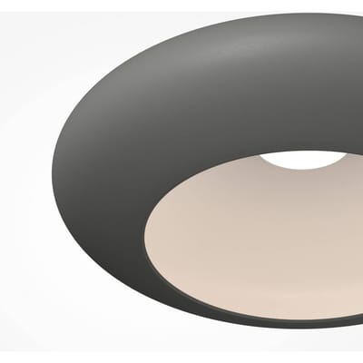 Maytoni LED plafondlamp Aros, donkergrijs, Ø 40 cm, metaal, 3.000 K