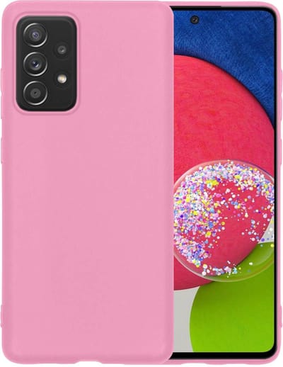 Hoesje - Geschikt voor Samsung Galaxy A52s 5G - Sterk & Shockproof - Siliconen Case - Hoes Cover - Telefoonhoes - Lichtroze