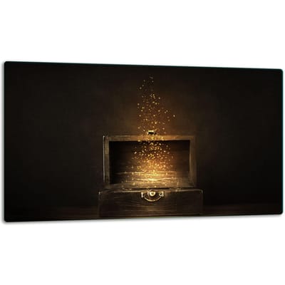 TMK ArtDeko - Glazen Snijplank - 52x30cm - Inductiekeuken - Zwart