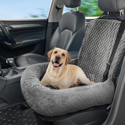 Huisdier autostoel - Reisstoel hond - Veilig reizen - Afneembaar en wasbaar - 20x20 inch - Zwart