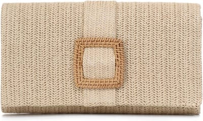 Vrouwen Rieten Clutch Tas voor de Zomer | Strandtas, Schoudertas en Handtas in één