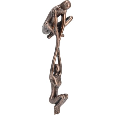 Sculpture Dansante Statue en Résine Figurine Couple Ornement pour Décor de Bureau à Domicile gray