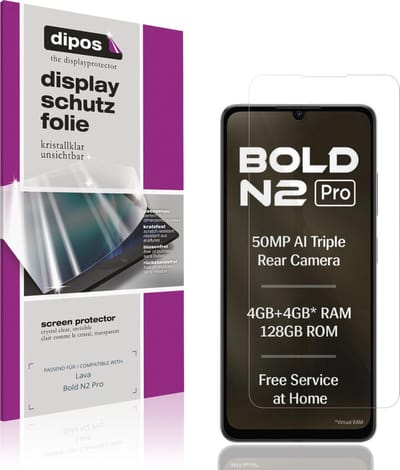 dipos – 4x Beschermfolie geschikt voor Lava Bold N2 Pro | Krasbestendige & heldere Screenprotector Ultra-Thin