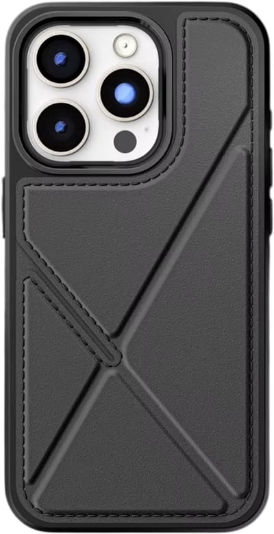 Magnetische Flipcase Geschikt voor iPhone 17 – Luxe Lederen Telefoonhoesje met Kaartsleuf & Kaarthouder, Standfunctie, Schokbestendige Siliconen Binnenhoes, Volledige 360° Bescherming & Premium Uitstraling – ZWART