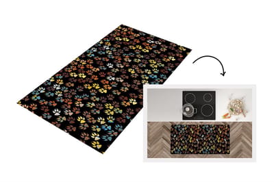 Keukenloper - Loper keuken - Patronen - Honden - Poten - 120x60 cm - Keukenloper vinyl
