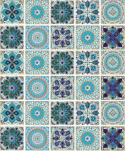 30 stuks Tegelstickers 15x15 cm - Zelfklevende Decoratieve Tegels voor Badkamer en Keuken - Waterdichte Vloerstickers en Wandtegelstickers (Blauw)