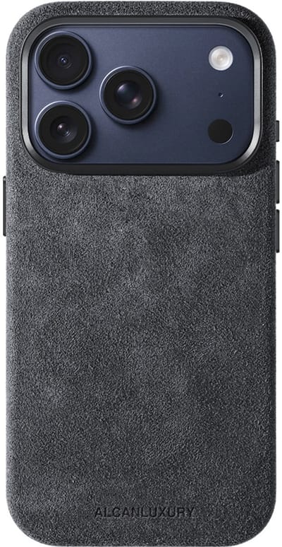 Alcanluxury Alcantara telefoonhoesje geschikt voor Apple iPhone 17 Pro - Space Grey